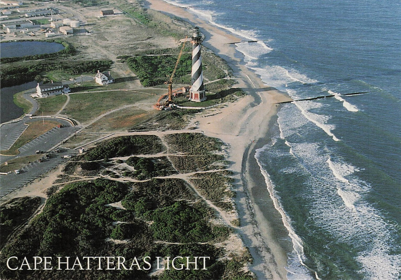 Cape Hatteras Light NC 1998 Aerial View Lighthouse Kinnakeet Postcard Cape Hatteras Light NC 1998 Aerial View Lighthouse Kinnakeet Postcard
