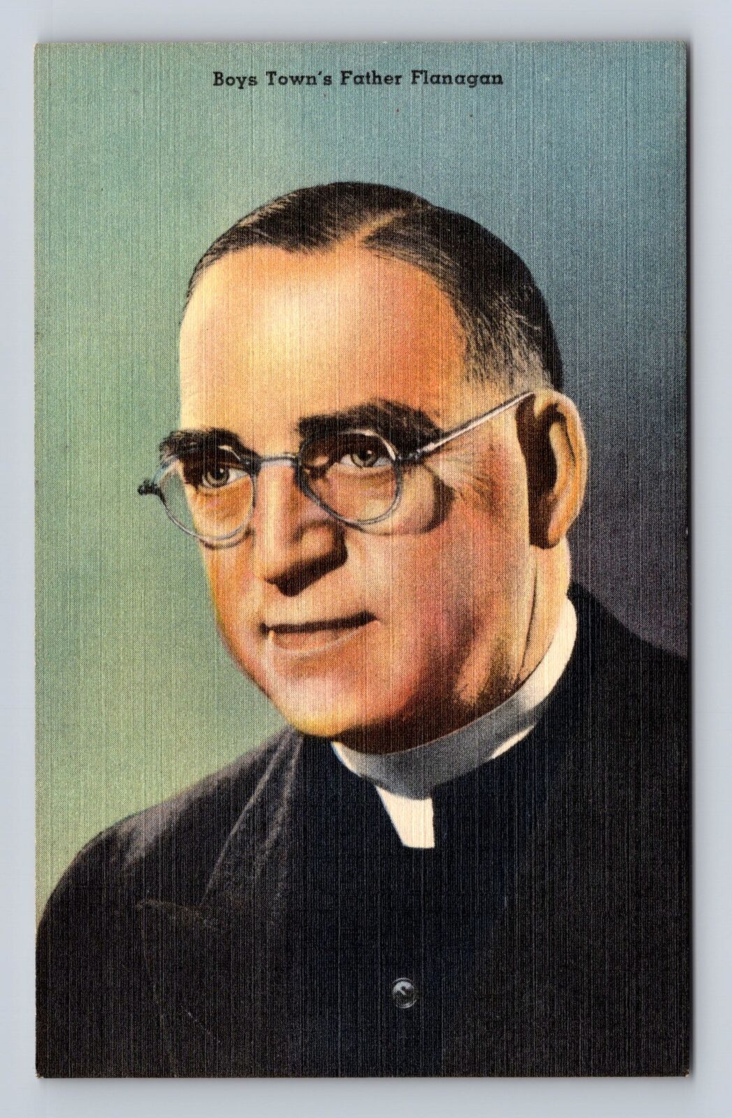 Father Flanagan, Portrait, People, Antique, Vintage Souvenir Postcard