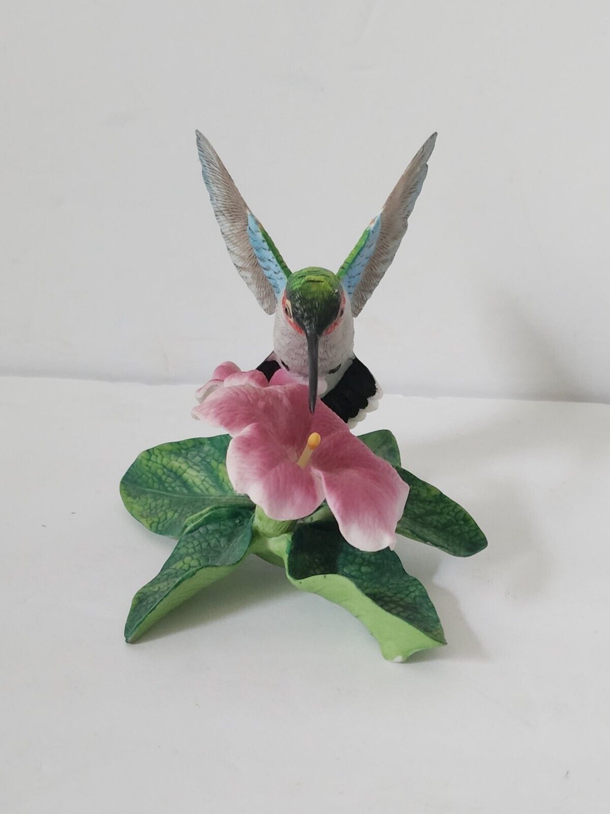 Vintage Lenox Garden Birds Ruby Throated Hummingbird Figurine 1998
