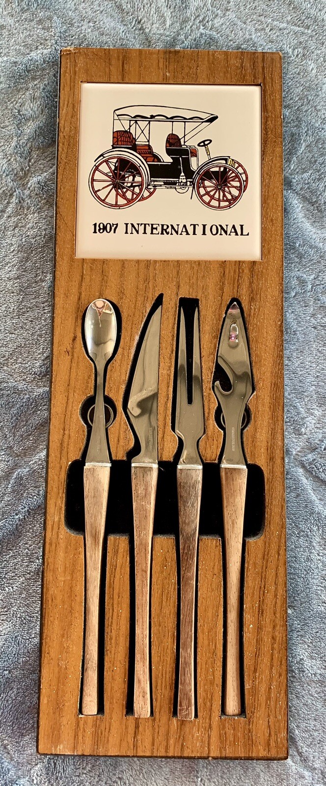 1907 INTERNATIONAL SPOON FORK KNIFE BOTTLE OPENER 16”X6”
