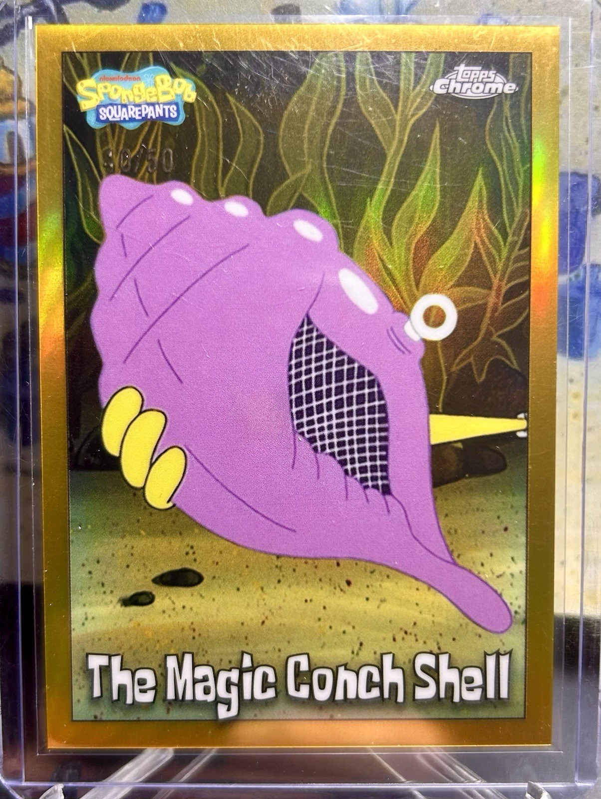 Topps Chrome SpongeBob 2025 The Magic Conch Shell True Gold Refractor /50