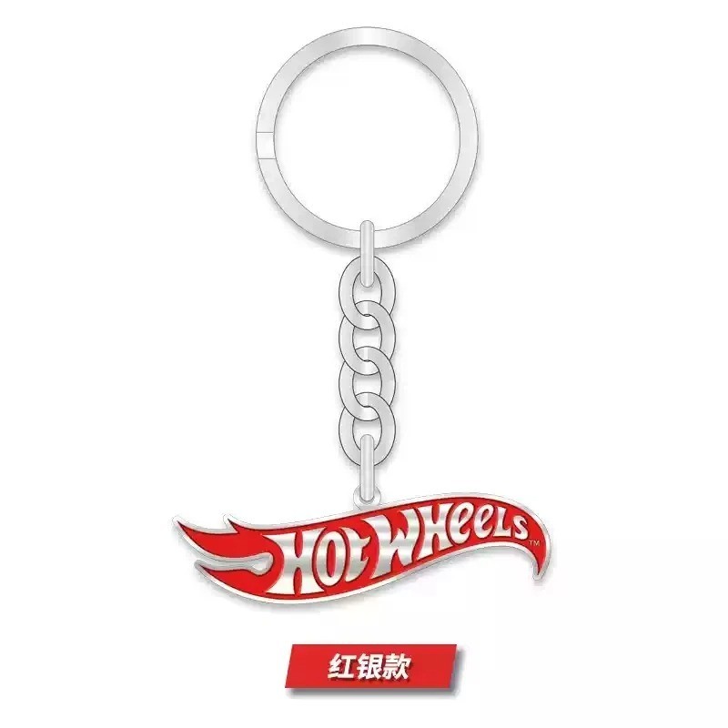 Hot Wheels Logo Car Keychain Mini Pendant Ring Chain Toy Vehicle Gift