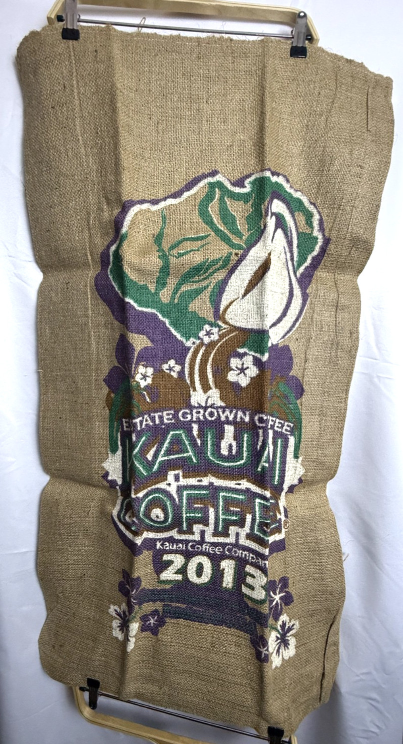 Vintage 2013 Kauai Coffee Company Burlap Bag Estate Coffee