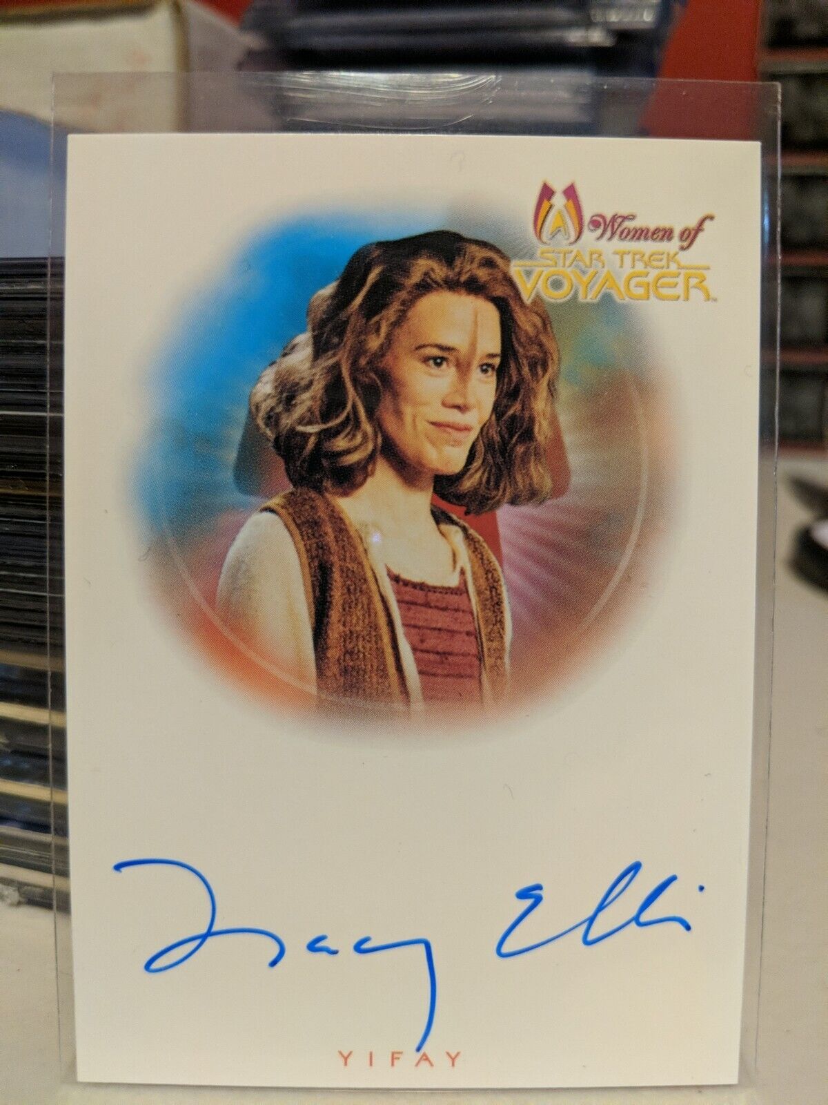 Women Of Star Trek Voyager Tracey Ellis A7 Autograph Card as Yifay 2001 NM 