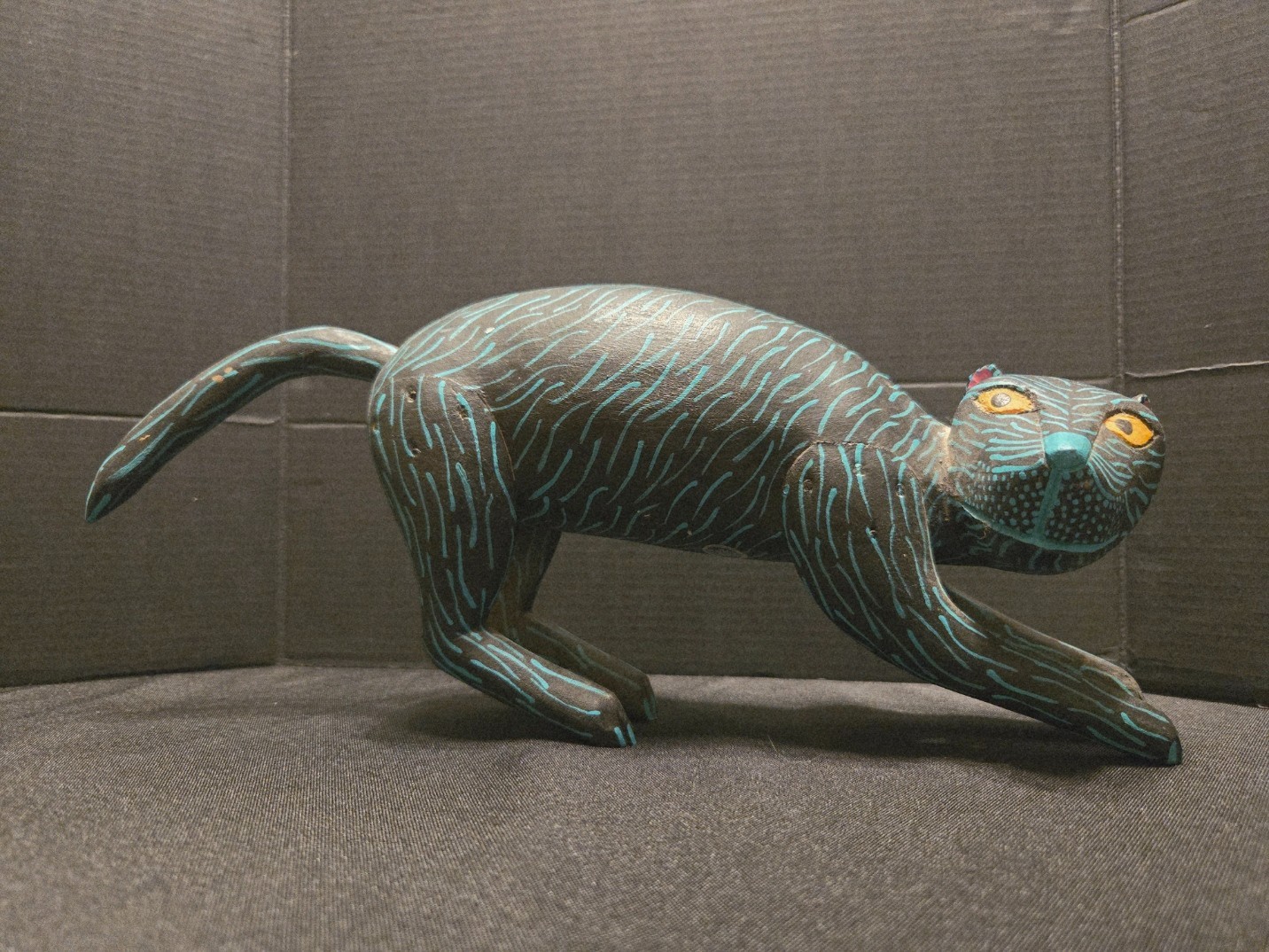 Cat/Panther Oaxaca Alebrije Wood Sculpture