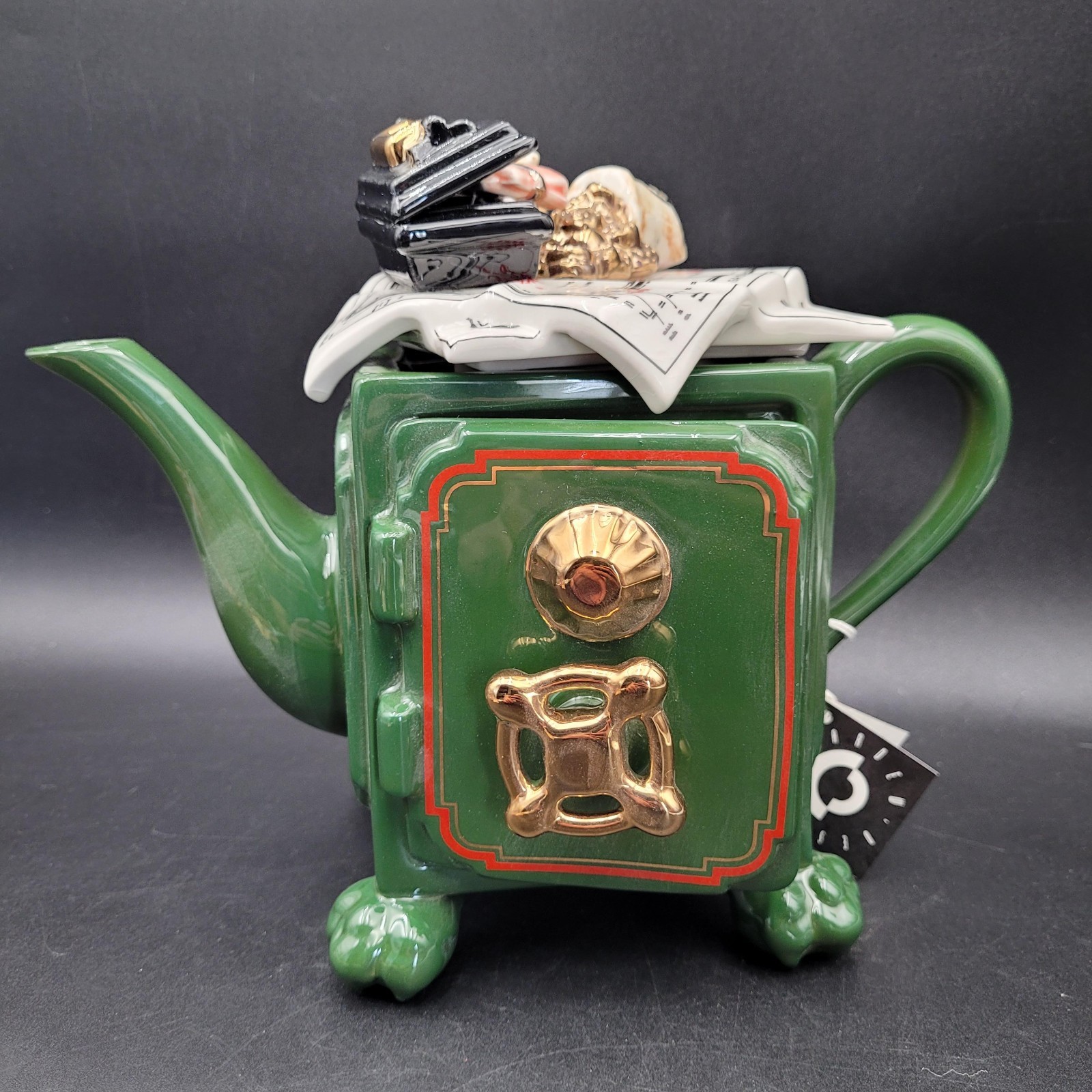 Rare Paul Cardew Safe Bank Heist Robbery Teapot Gold Signed Edition Imperfect Rare Paul Cardew Safe Bank Heist Robbery Teapot Gold Signed Edition Imperfect