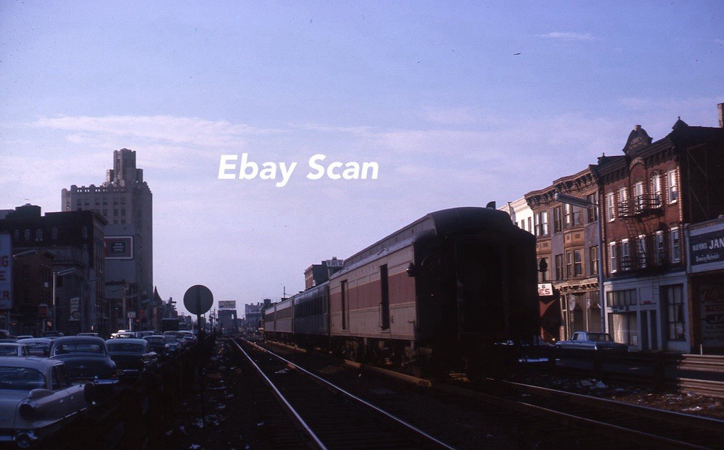 Original 35mm Slide Passaic NJ EL Erie Lackawanna Railroad Train 1963