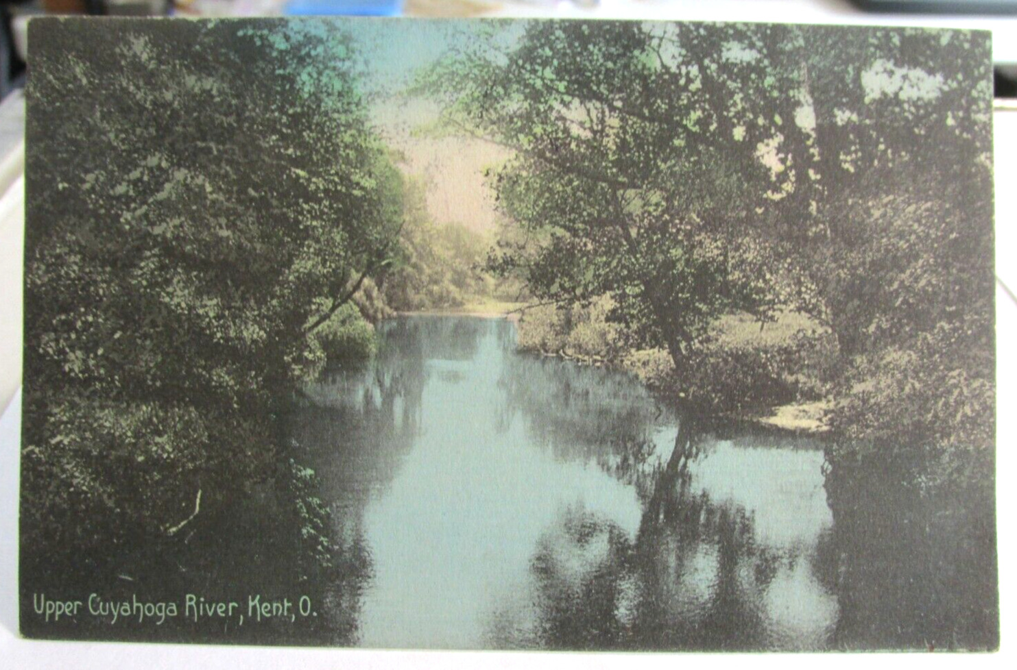 1910 KENT OHIO OH. Postcard UPPER CUYAHOGA RIVER, Mailed 1910 Kent Postcard Co.
