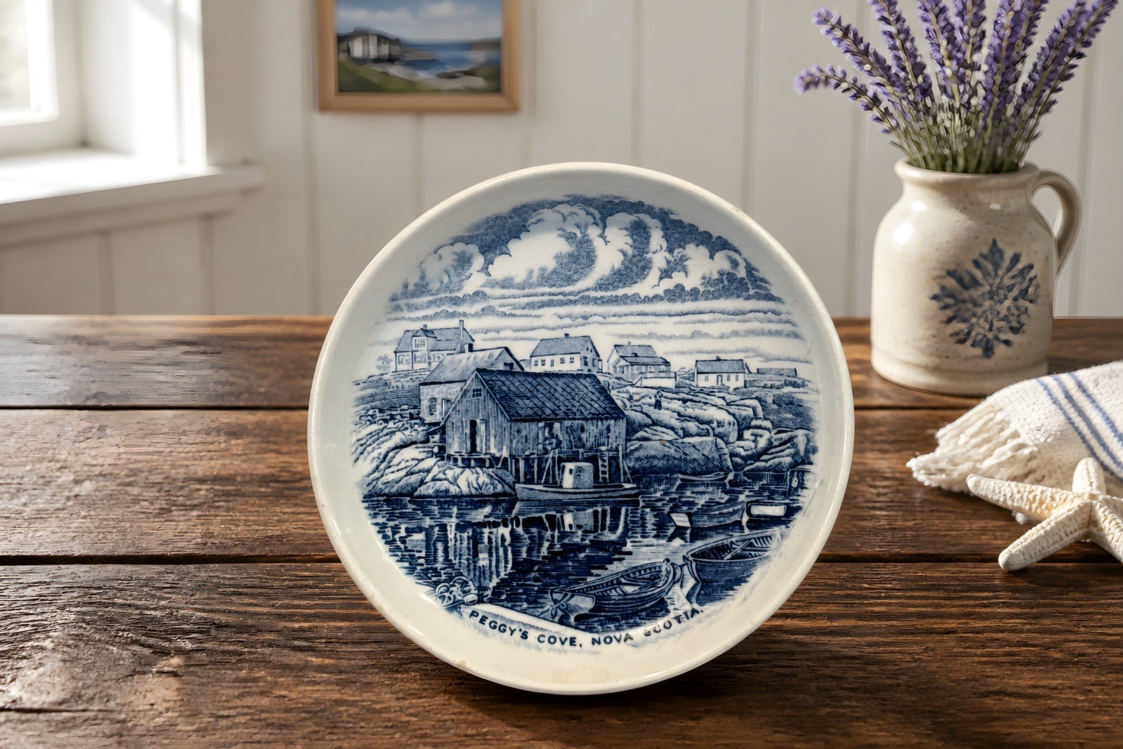 Vintage Peggy’s Cove souvenir plate from Nova Scotia, Canada 5”