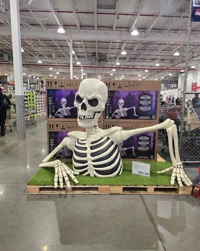Costco Giant Ground Breaking Skeleton with LCD Eyes and Sound Costco Giant Ground Breaking Skeleton with LCD Eyes and Sound