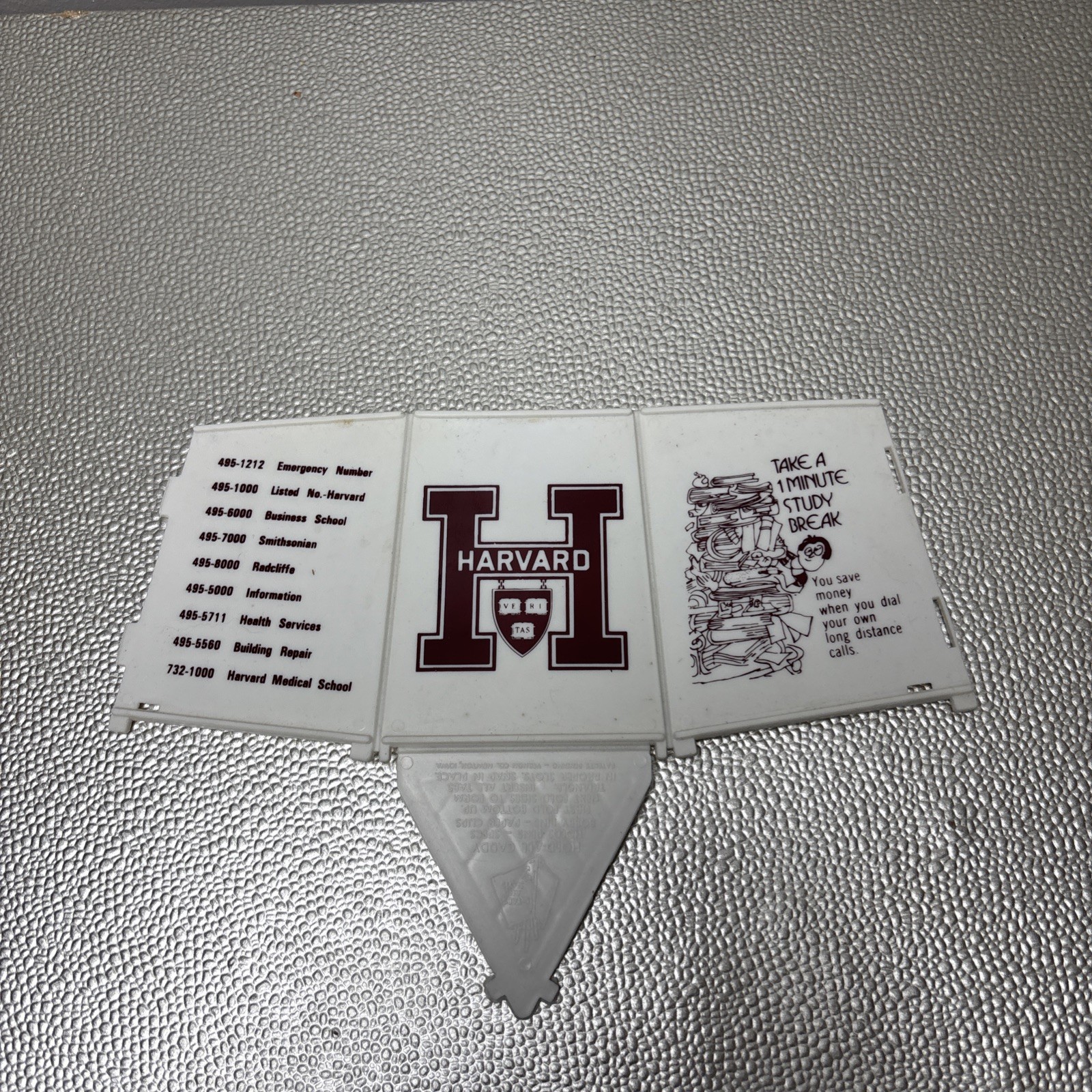 Vintage Harvard University Foldable Hold-All Caddy Plastic Pencil Holder Vintage Harvard University Foldable Hold-All Caddy Plastic Pencil Holder
