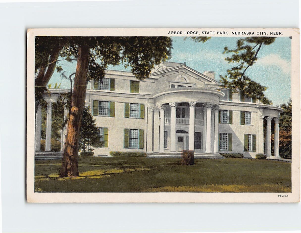 Postcard Arbor Lodge, State Park, Nebraska City, Nebraska
