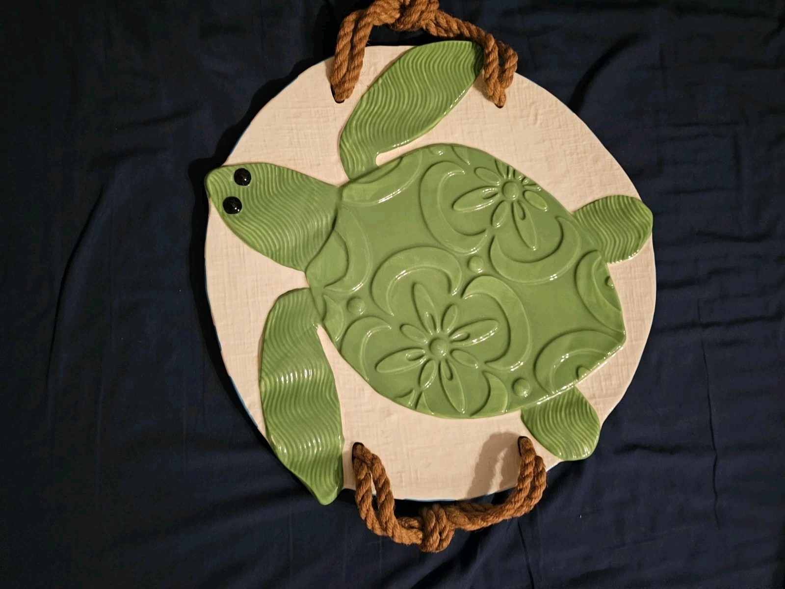 Mud Pie Sea Turtle Platter 14 1/2 Inches