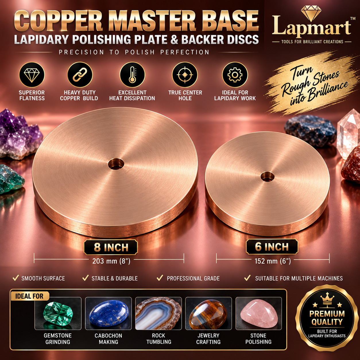 Copper Master Base Lapidary 8