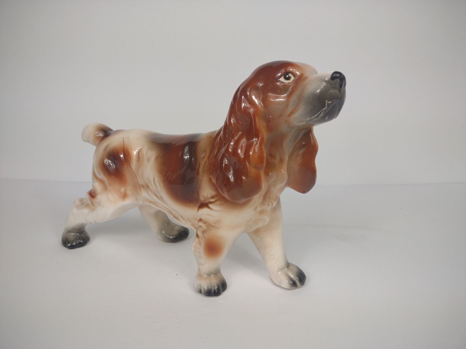 vintage artmark japan cocker spaniel dog figurine statue porcelain large 6 1/4