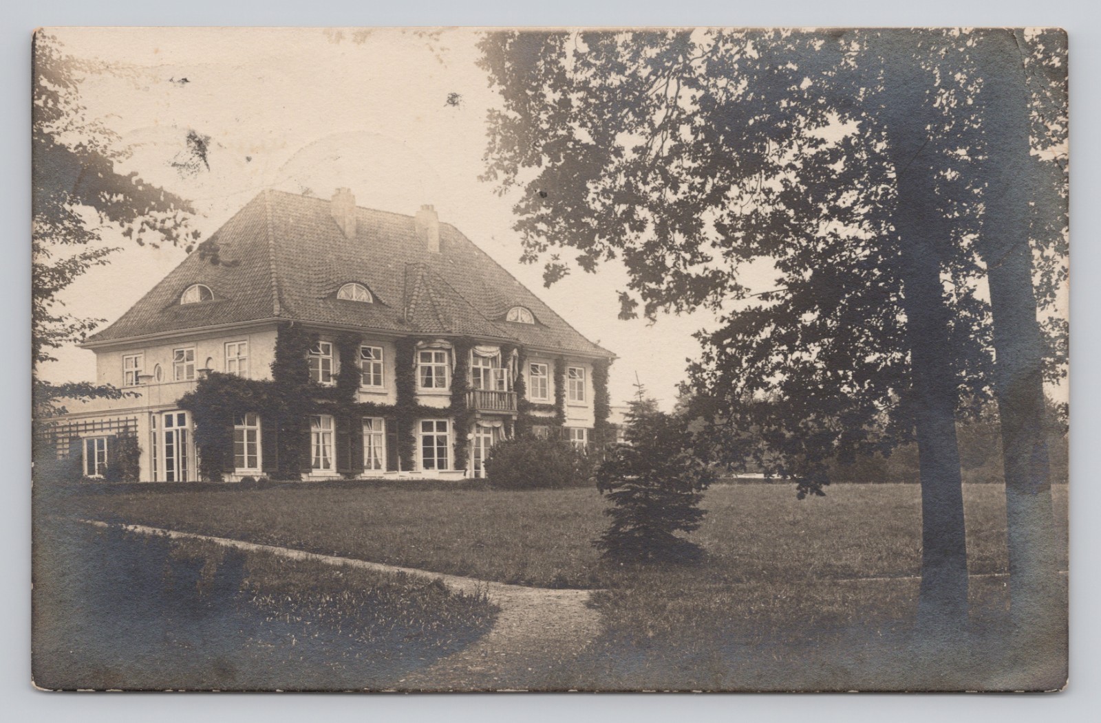 Villa Waldfrieden Estate Hoisdorf Germany c1926 RPPC Postcard