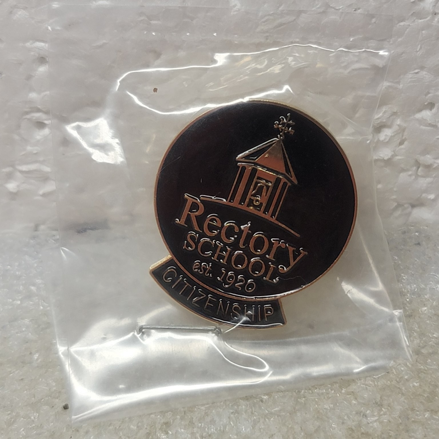 Rectory School Pinback Button Citizenship Metal Lapel Pin Rectory School Pinback Button Citizenship Metal Lapel Pin