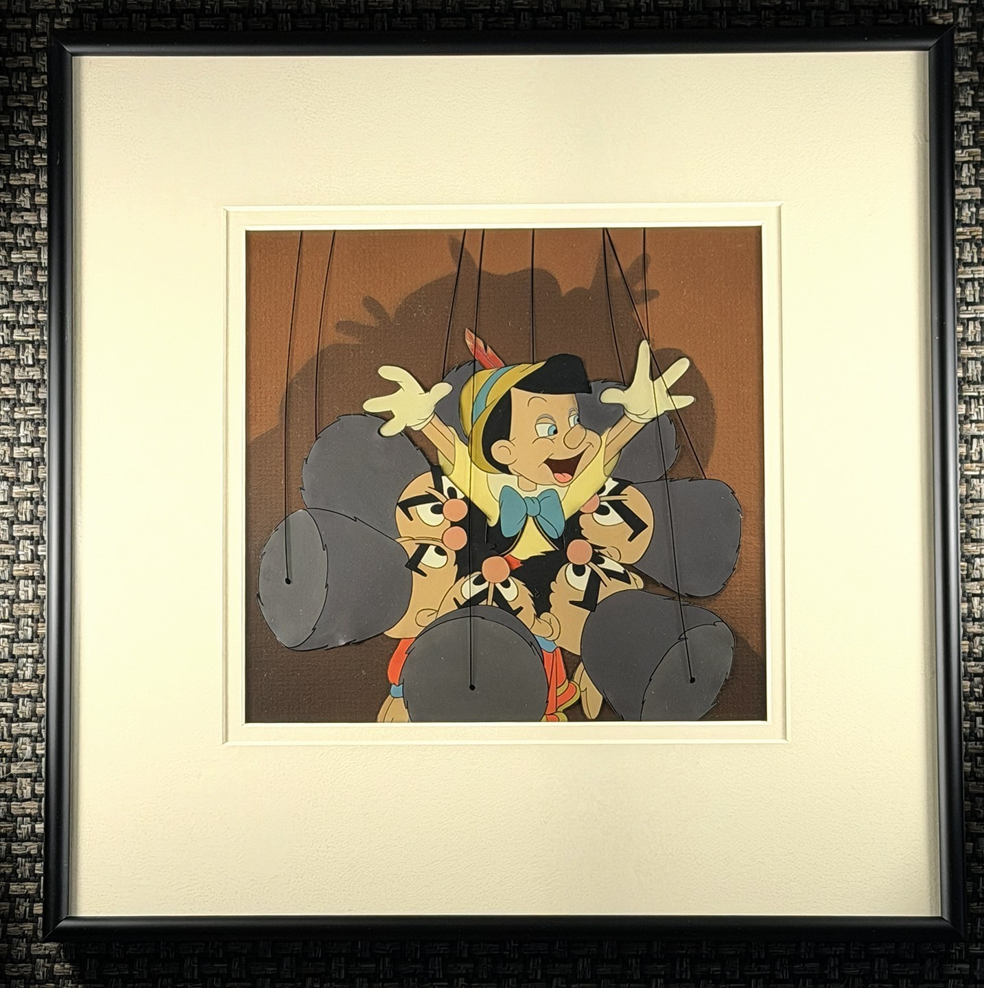 Disney: Pinocchio Authenticated Original Production - Cel Courvoisier Setup 1940