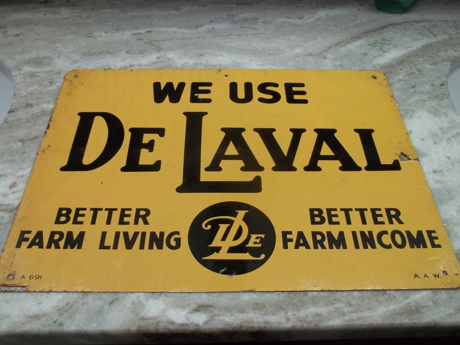 Vintage We use De Laval Farm Cream Separator Tin tacker Metal Sign  DeLaval