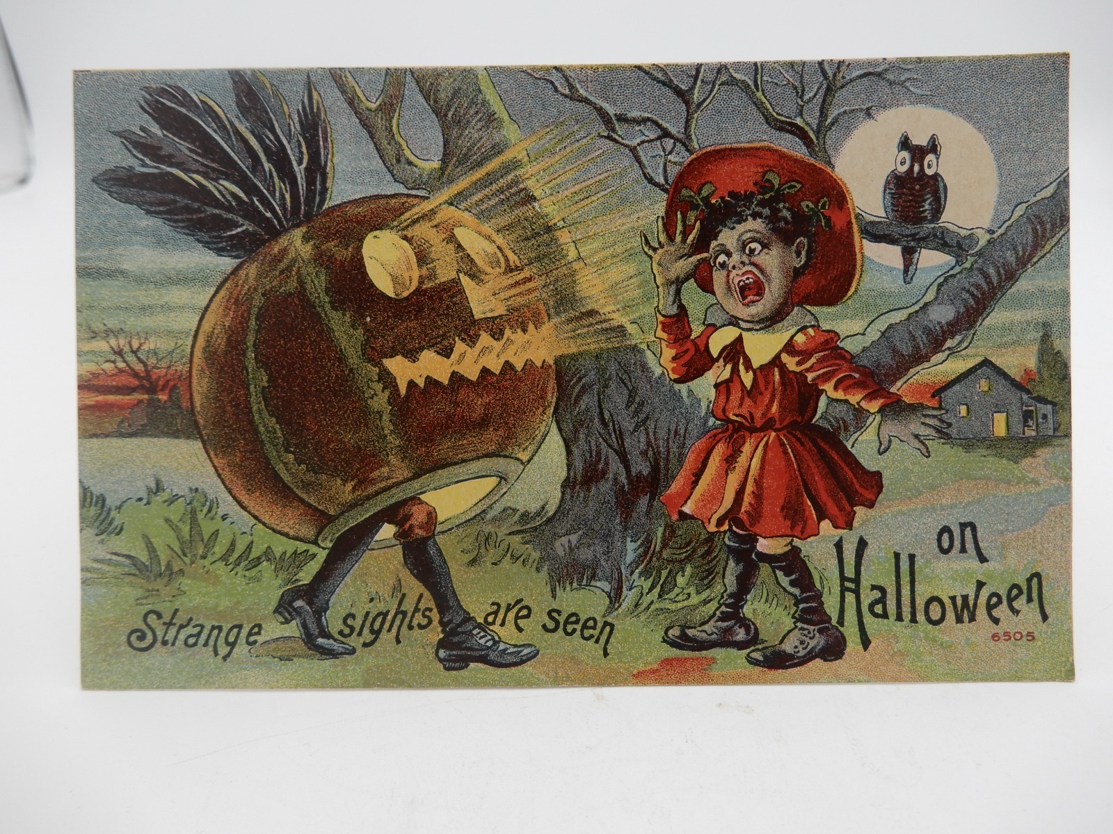 Rare Halloween Postcard #6505 Unknown Publisher Rare Halloween Postcard #6505 Unknown Publisher