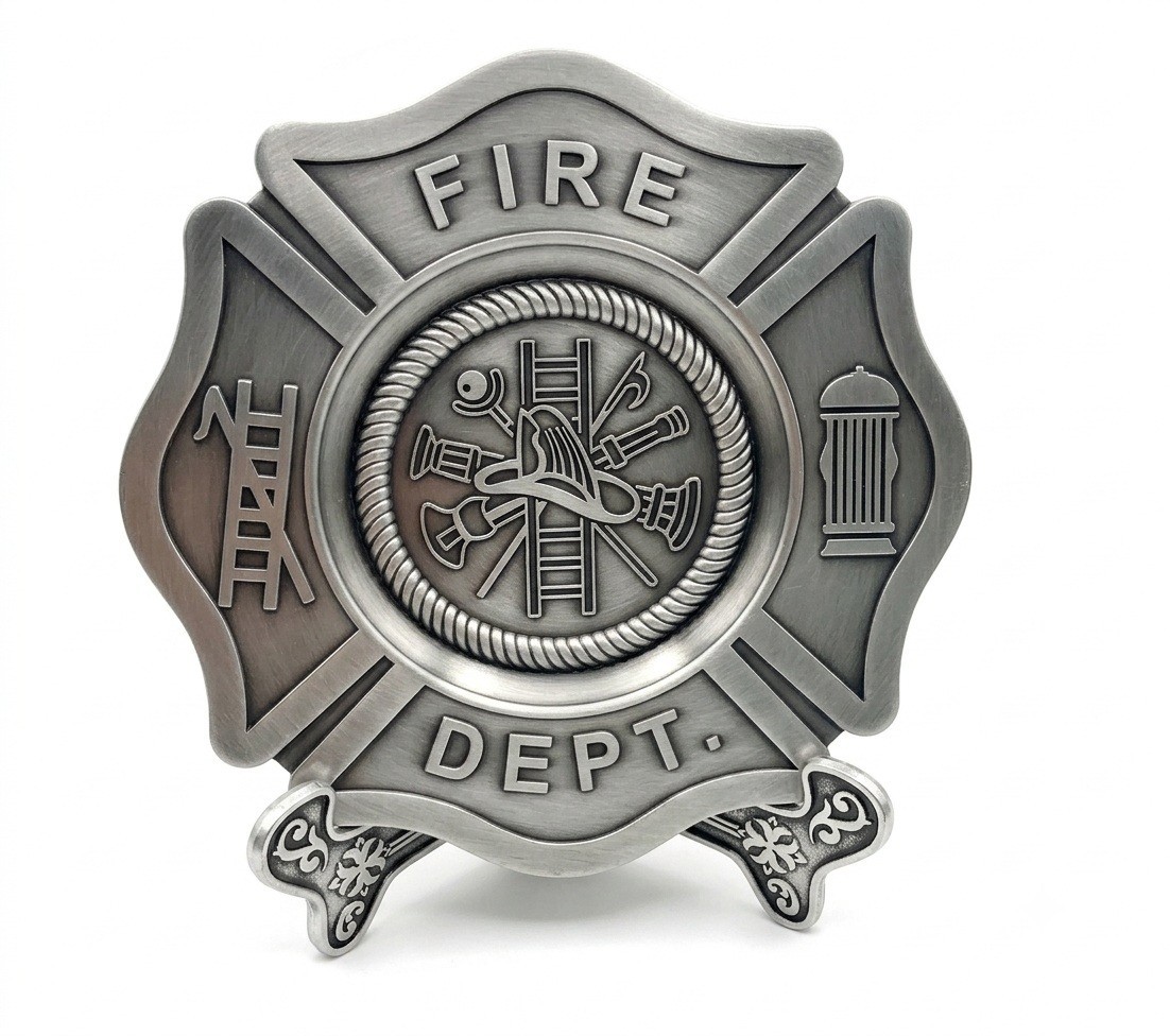 Firefighter Maltese Cross Display Plaque – 5.5-Inch Fire Department Emblem Firefighter Maltese Cross Display Plaque – 5.5-Inch Fire Department Emblem