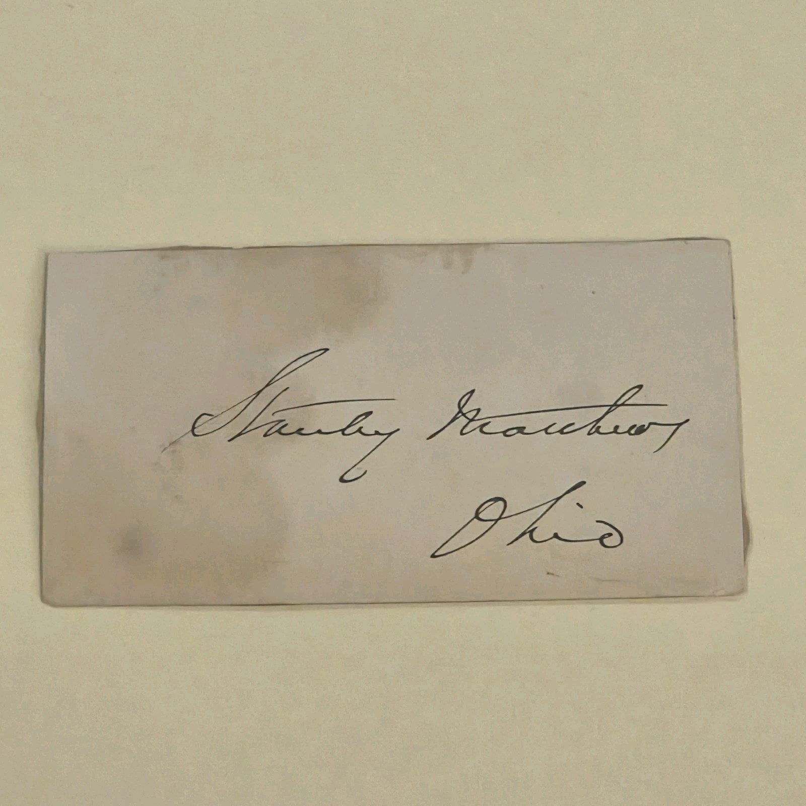 Stanley Matthews Signed 1800s Supreme Court Justice Politician Autograph Stanley Matthews Signed 1800s Supreme Court Justice Politician Autograph