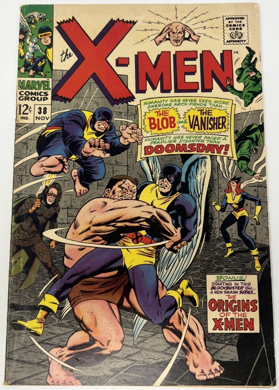 The X-Men #38 Vintage 1967 Marvel Comics Group Book The Blob & The Vanisher