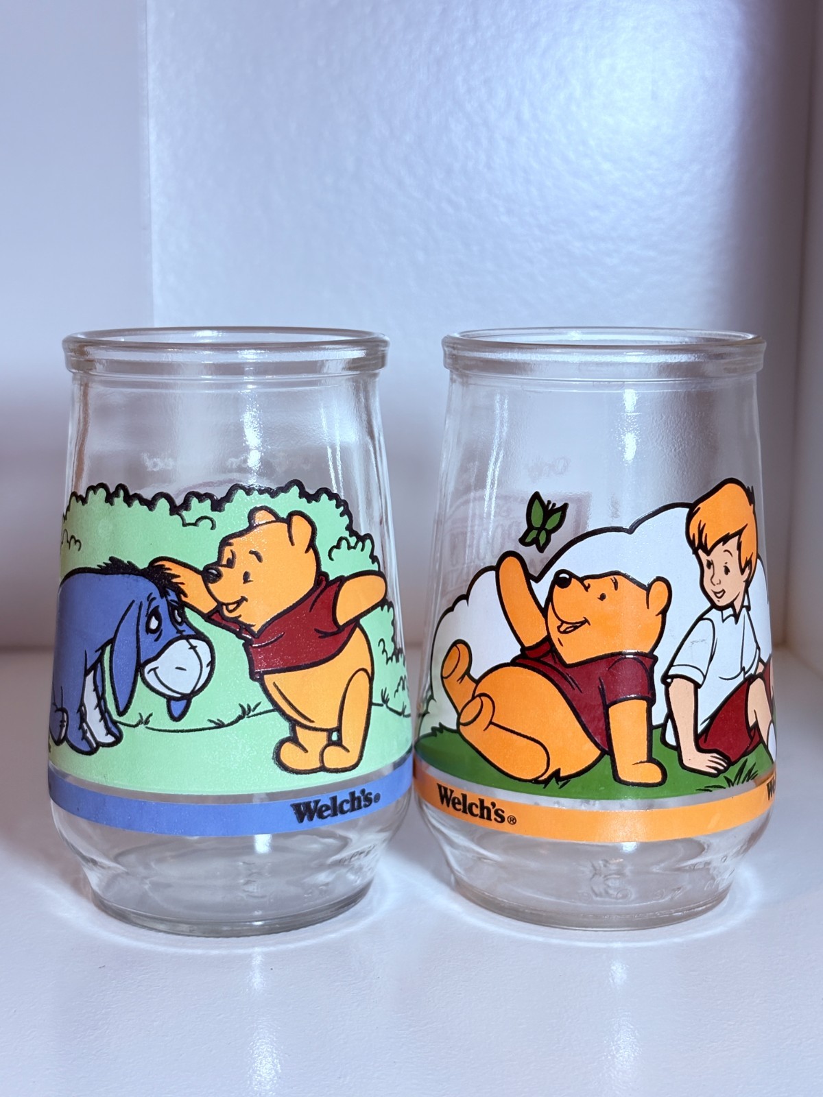 : Set of 2 Vintage 1997 Welch’s Jelly Jar Glasses – Disney's Pooh’s Grand Advent : Set of 2 Vintage 1997 Welch’s Jelly Jar Glasses – Disney's Pooh’s Grand Advent