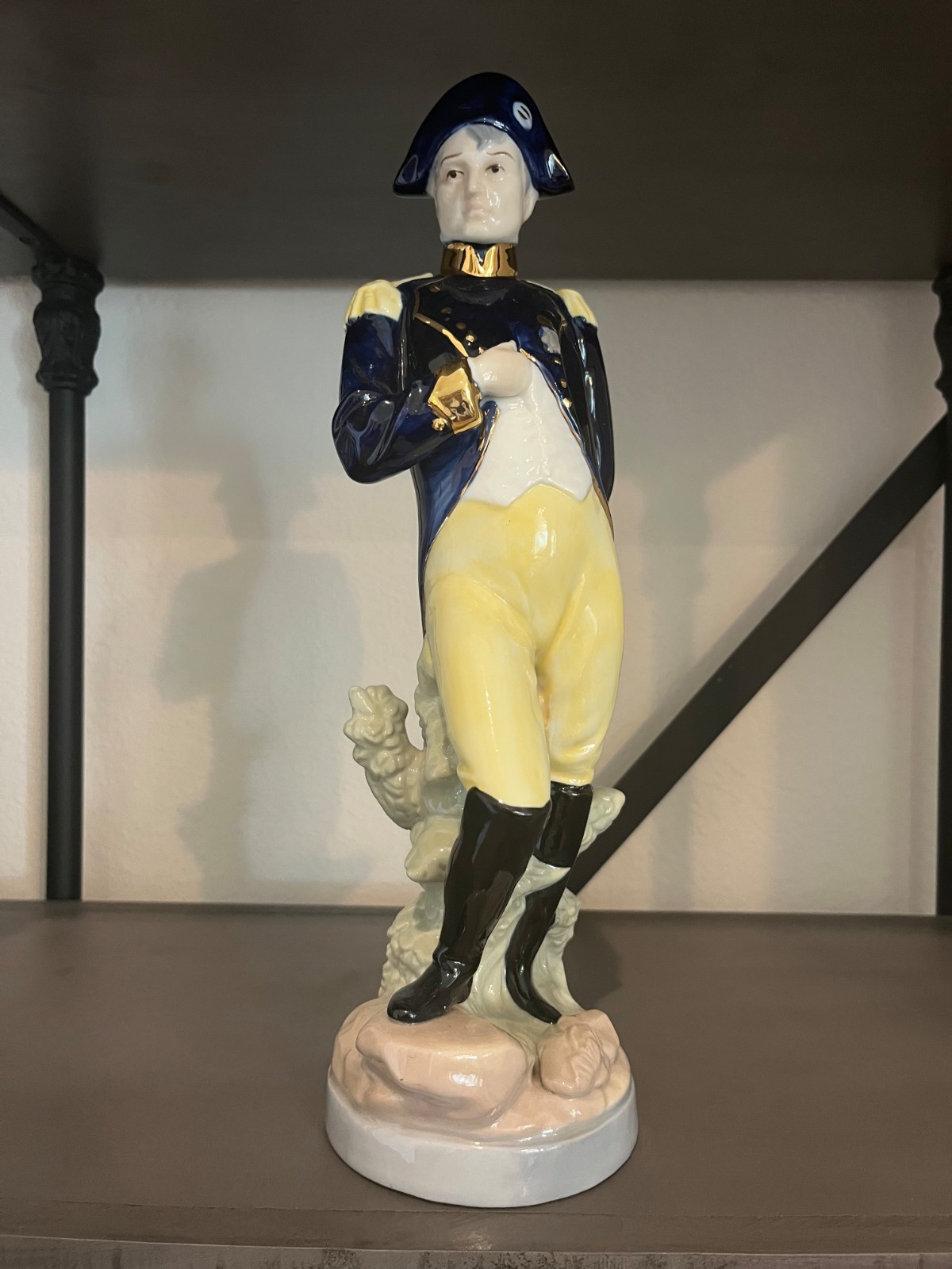  French Napoleonic Soldiers Porcelain Figurine Hand Painted Vintage