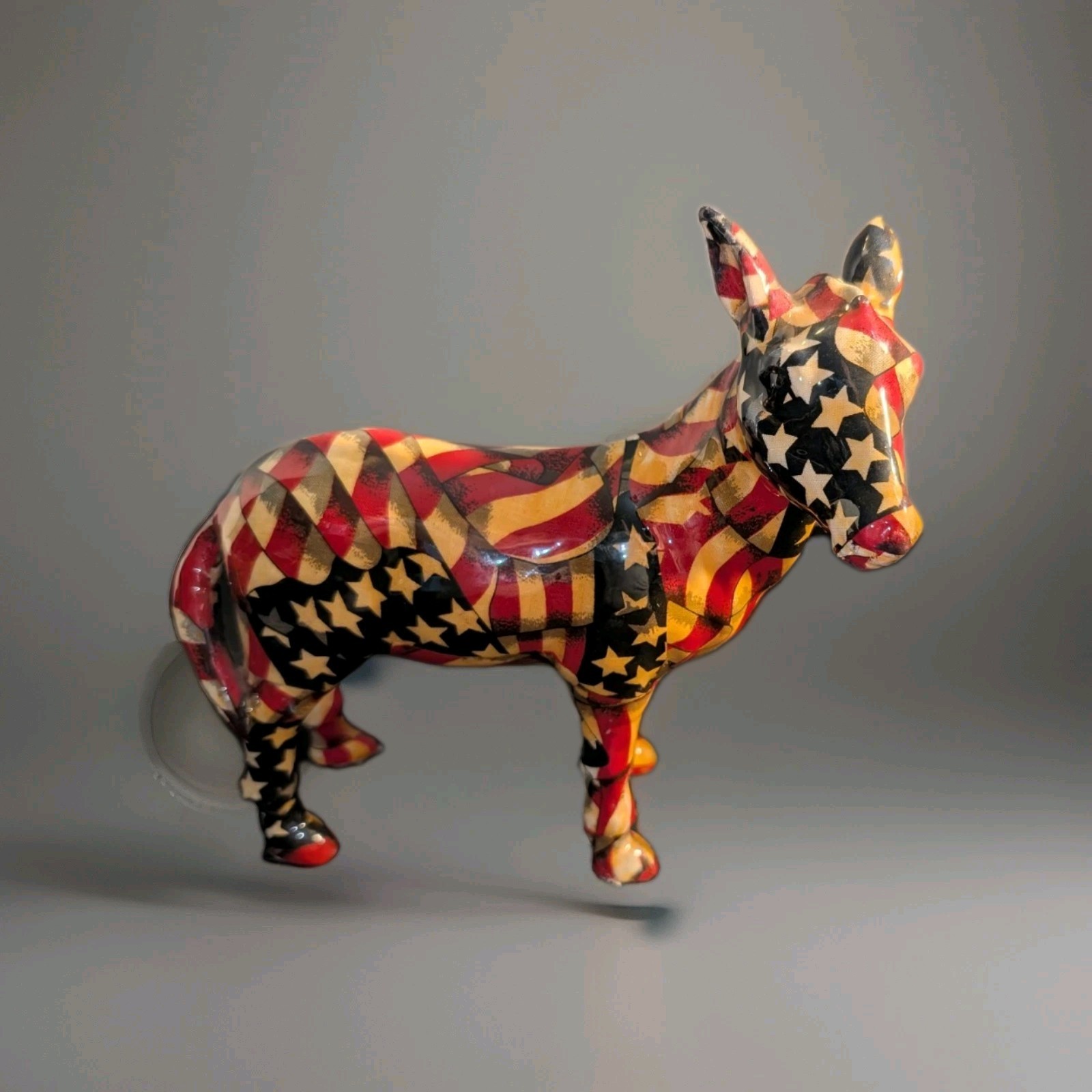 Vintage La Vie Patriotic Donkey Statue
