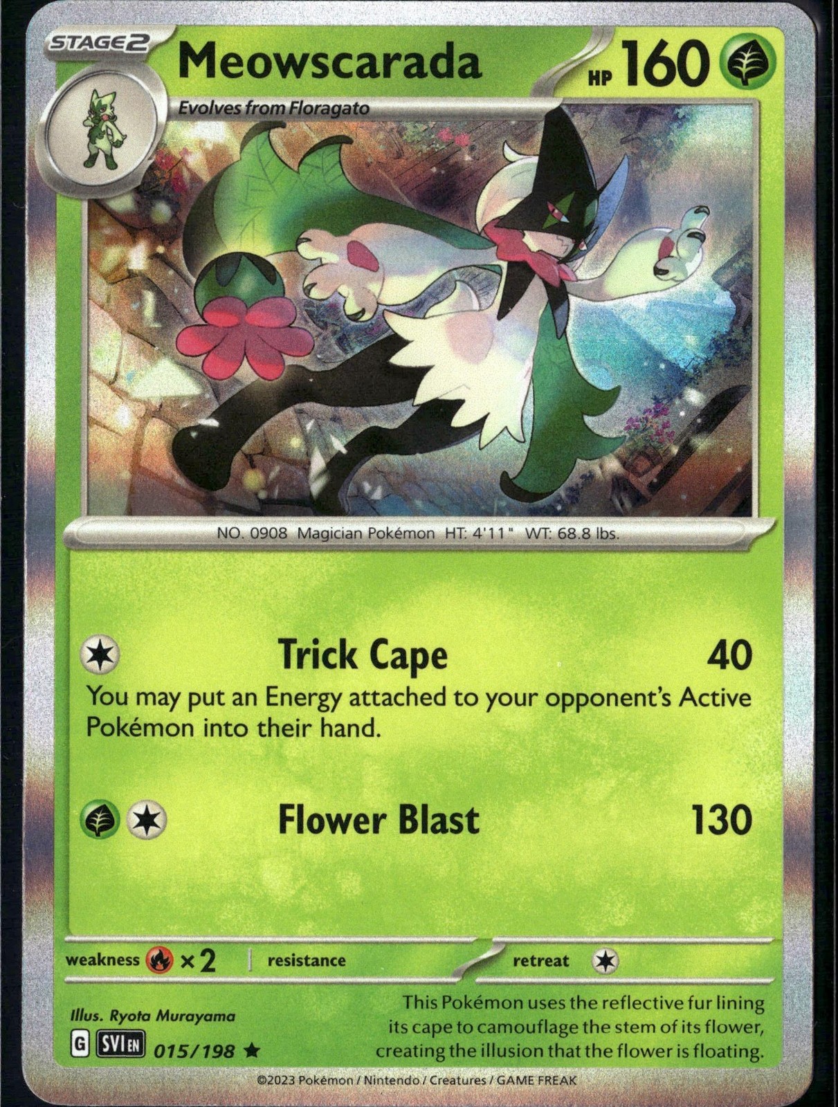 Scarlet & Violet  #015/198 Meowscarada HOLO RARE