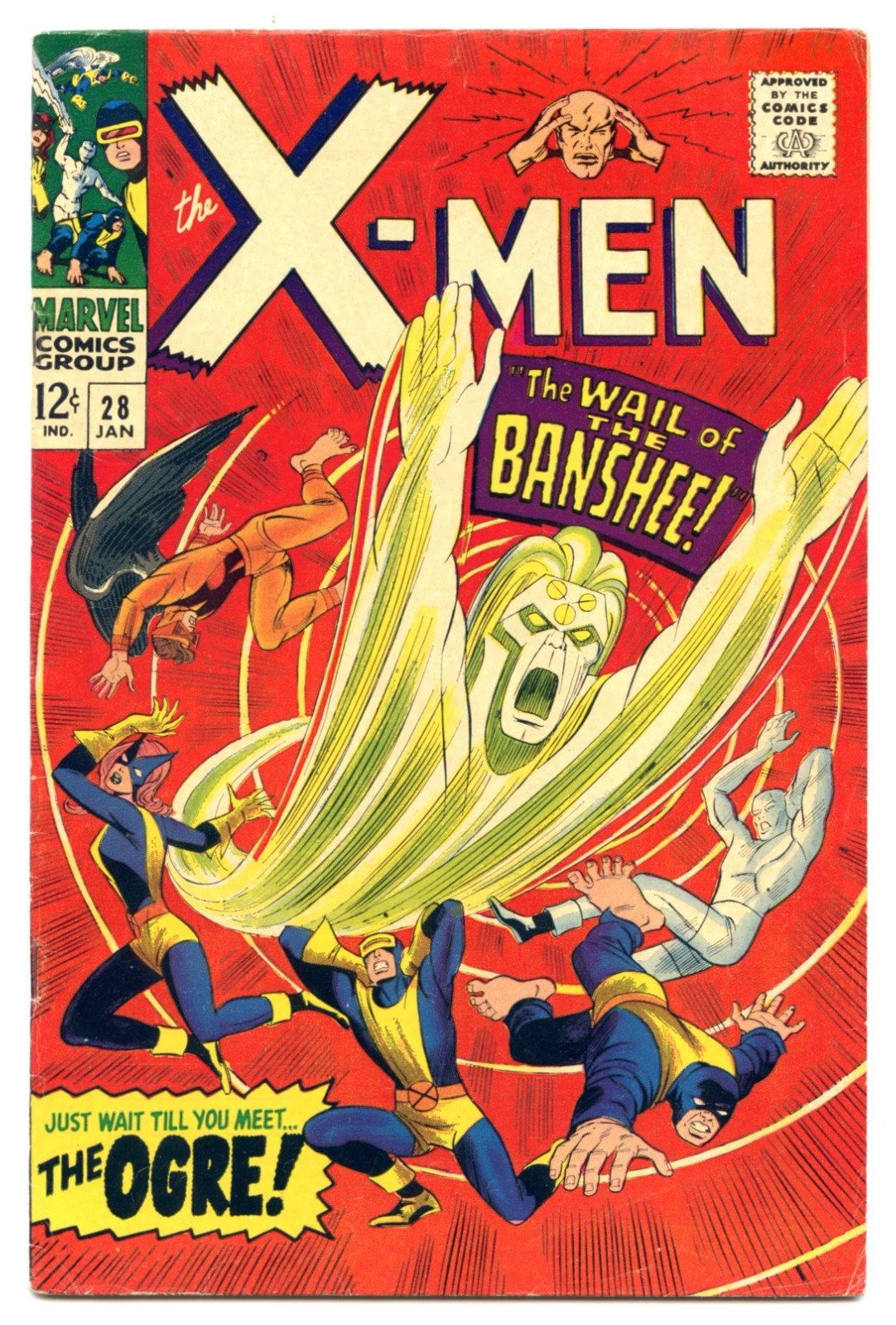 X-Men #28 1st Appearance of Banshee & Ogre, Silver Age Marvel Key, 1967