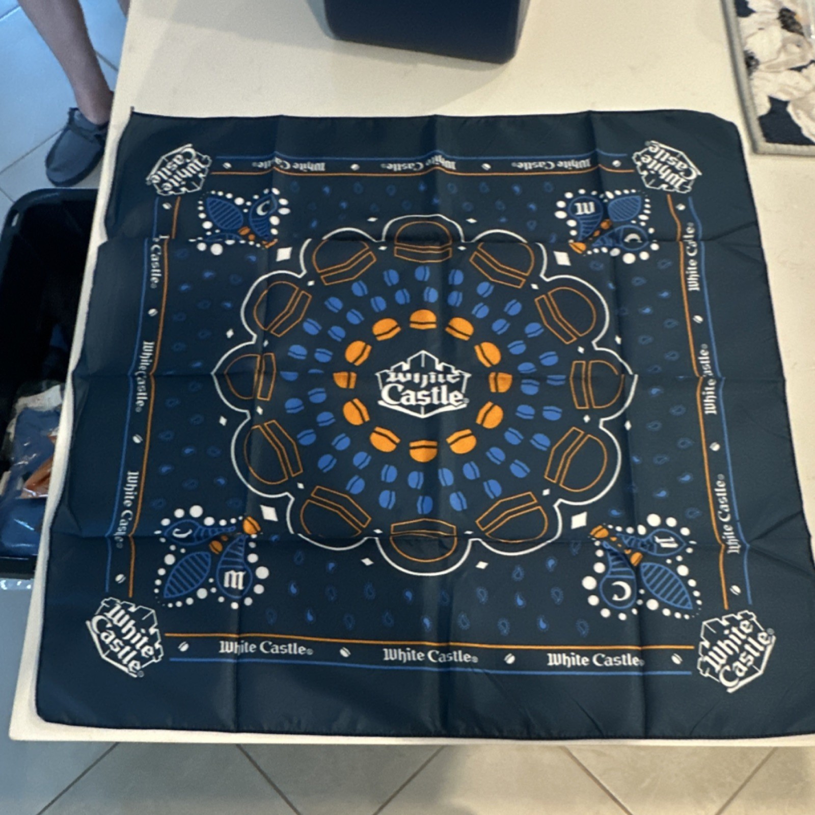 White Castle Navy Blue Bandana Promotional Food & Beverage Advertising Scarf