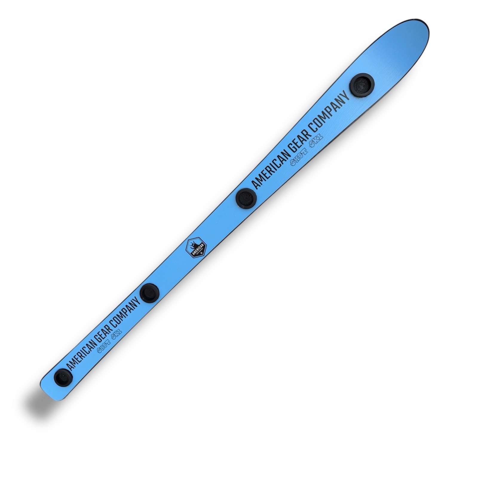 4 person shot ski with Rubber Grommet for 1.5-1.75 oz Shot Glass- Blue
