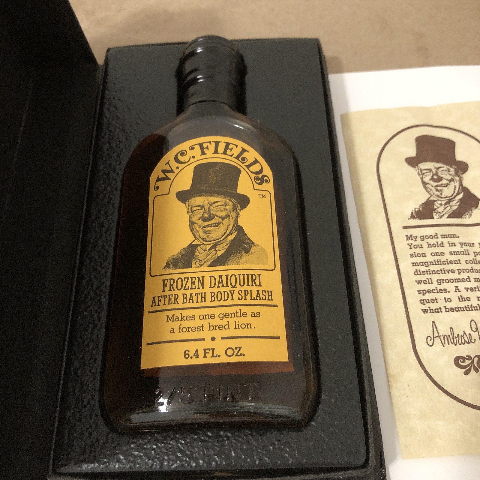 W.C. Fields Gold Cologne 1972 “ How to Enjoy Being A Dirty Old Man, New Old Stoc W.C. Fields Gold Cologne 1972 “ How to Enjoy Being A Dirty Old Man, New Old Stoc