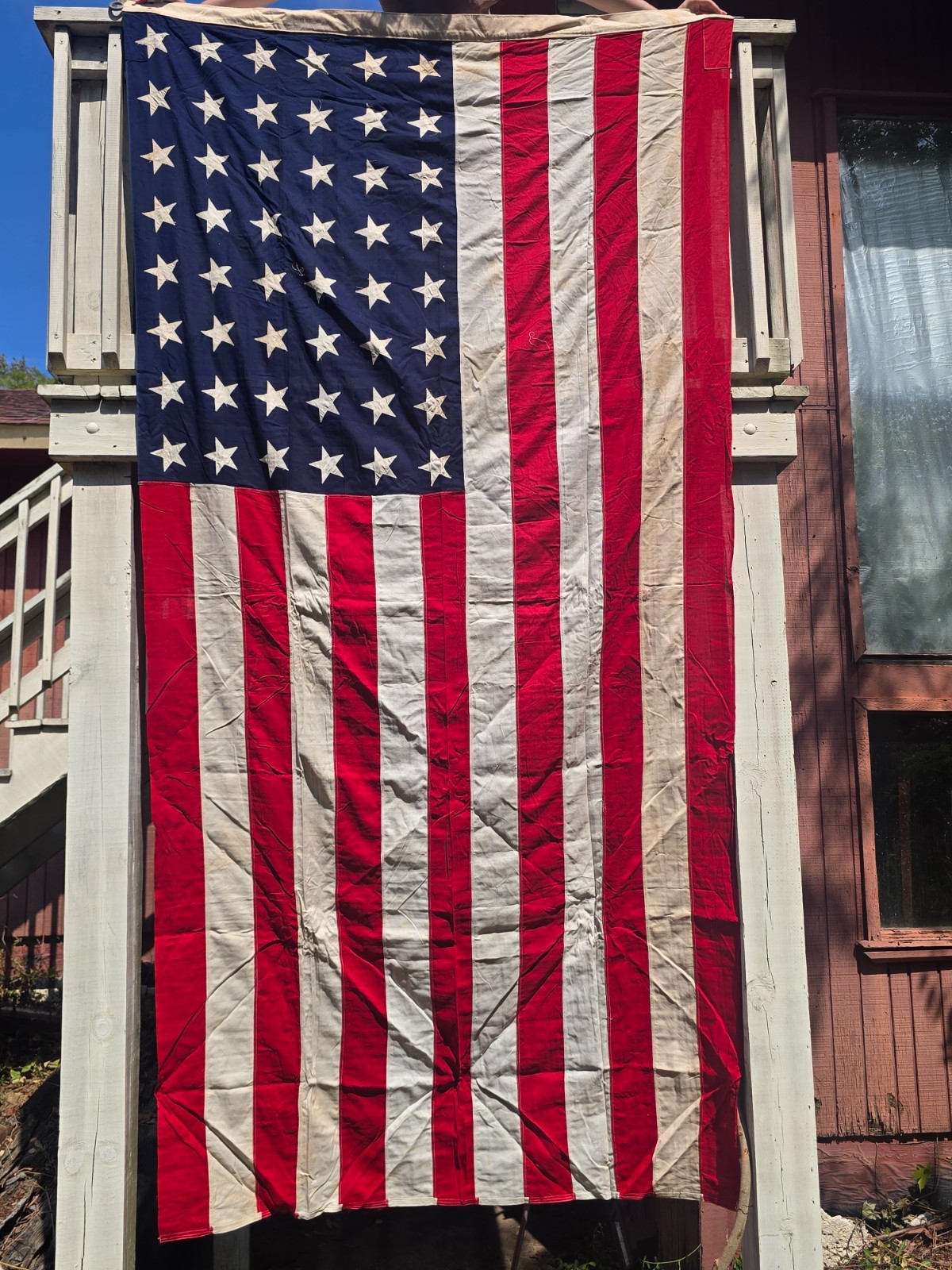 WWII 48 Star Flag with Metal Eyelets