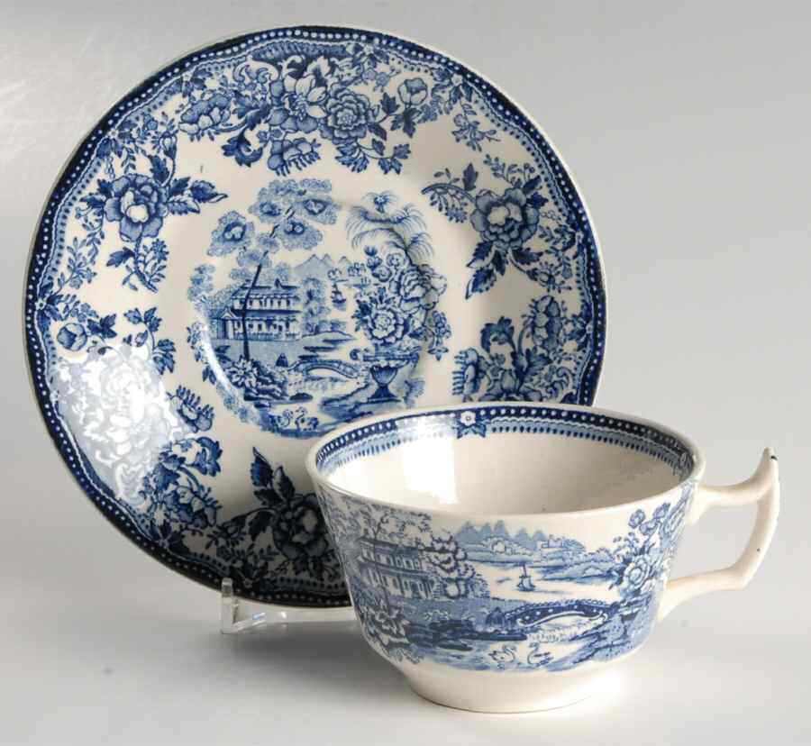 Royal Staffordshire Tonquin Blue Cup & Saucer 628012