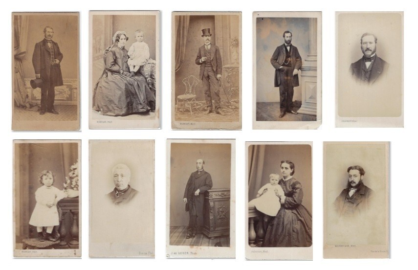 Toulouse 10 cdv c1860 Martin Frères - Marrast Provost Borne Lacger men ..