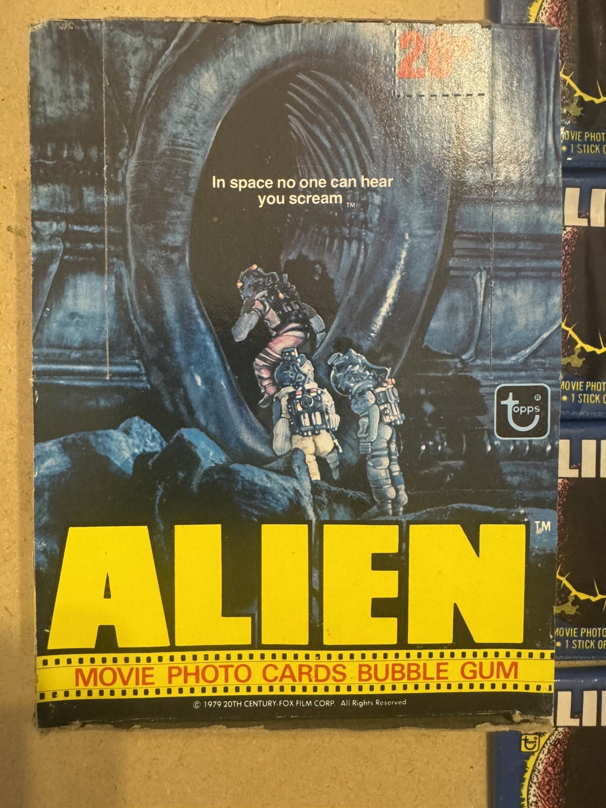 1979 ALIEN WAX BOX TOPPS (FULL BOX 36 PACKS) CLEAN BOX AND PACKS 