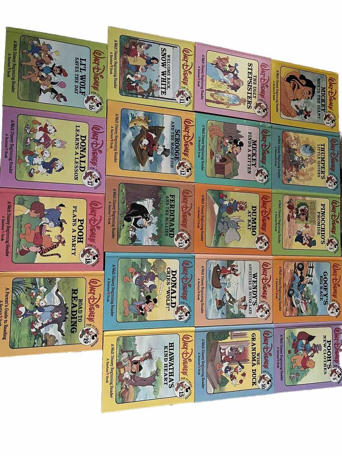1986 Walt Disney Fun To Read Complete Set Volumes 1-19