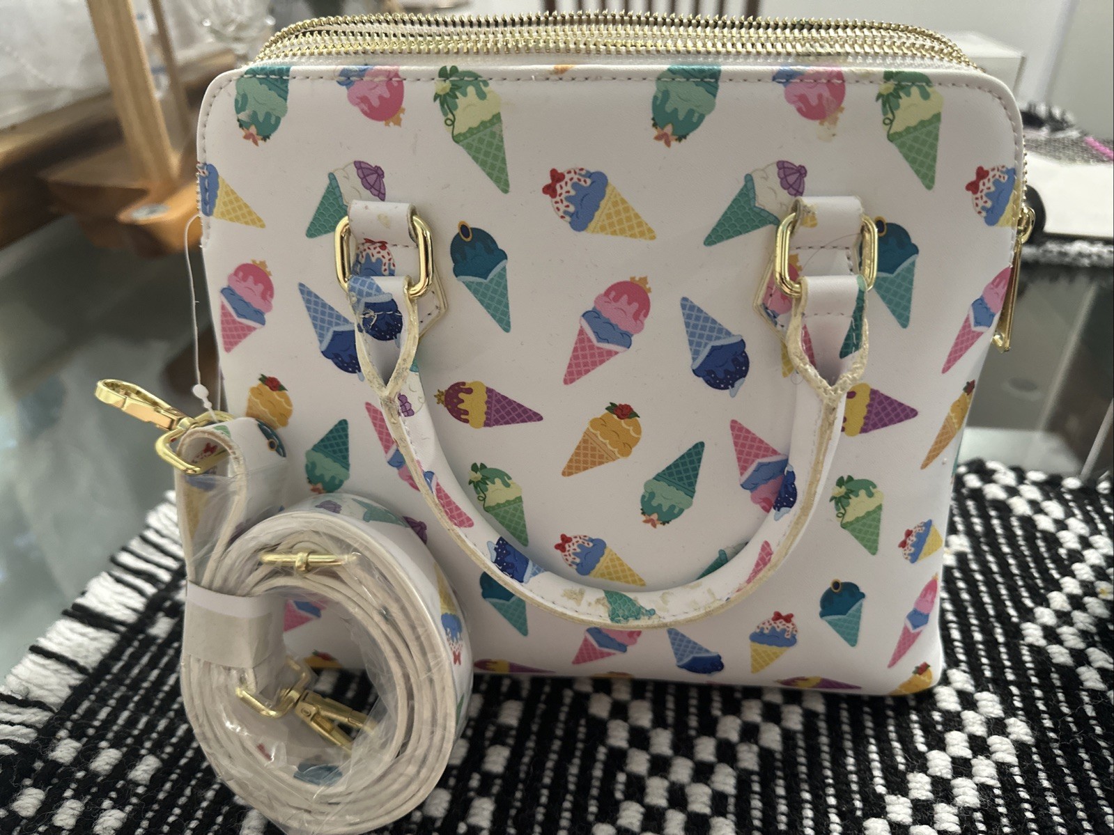 Disney Princess Ice Cream Crossbody Satchel Loungefly Purse BRAND NEW