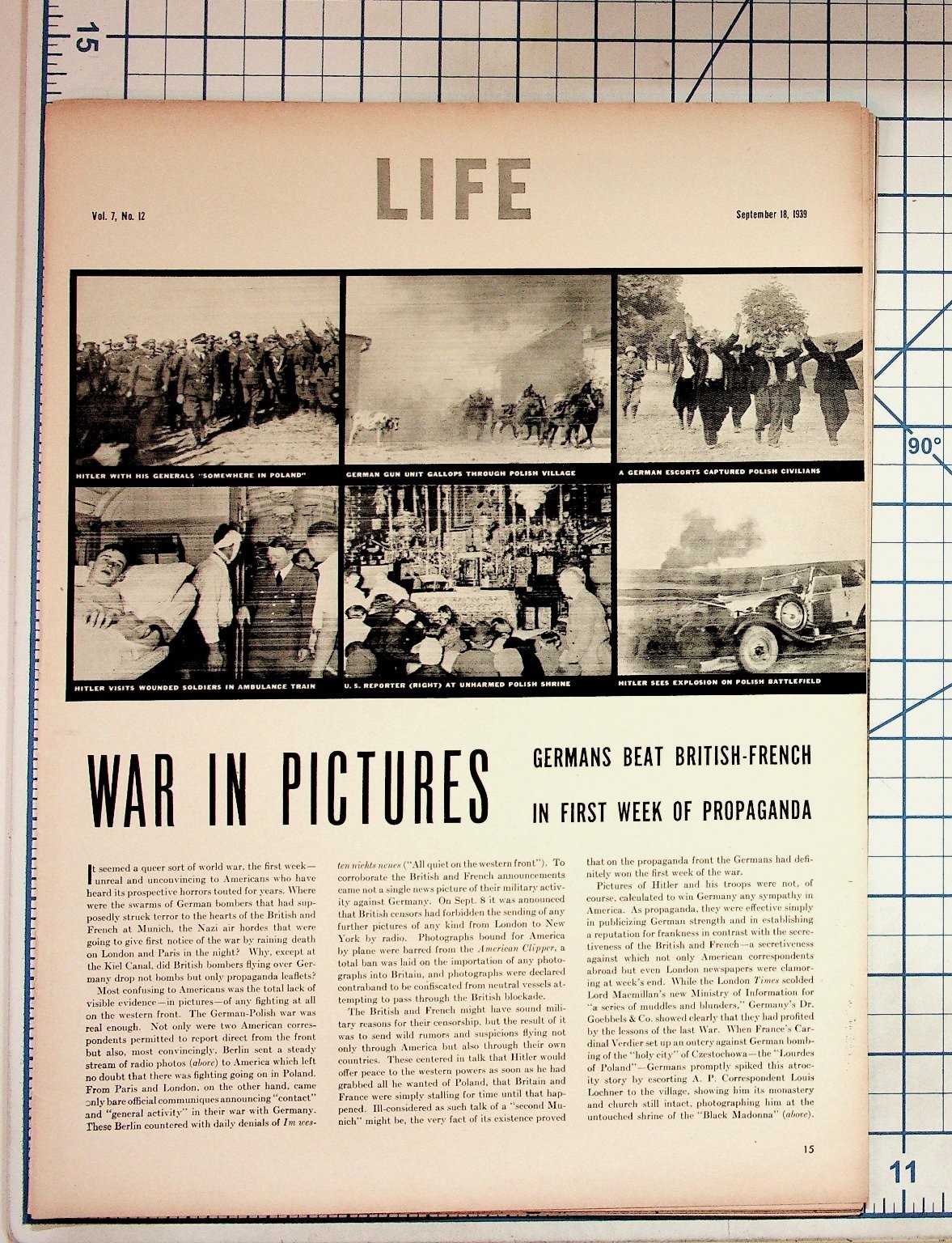 1939 LIFE Magazine WWII Poland Invasion Hitler Athenia Sinking Early War