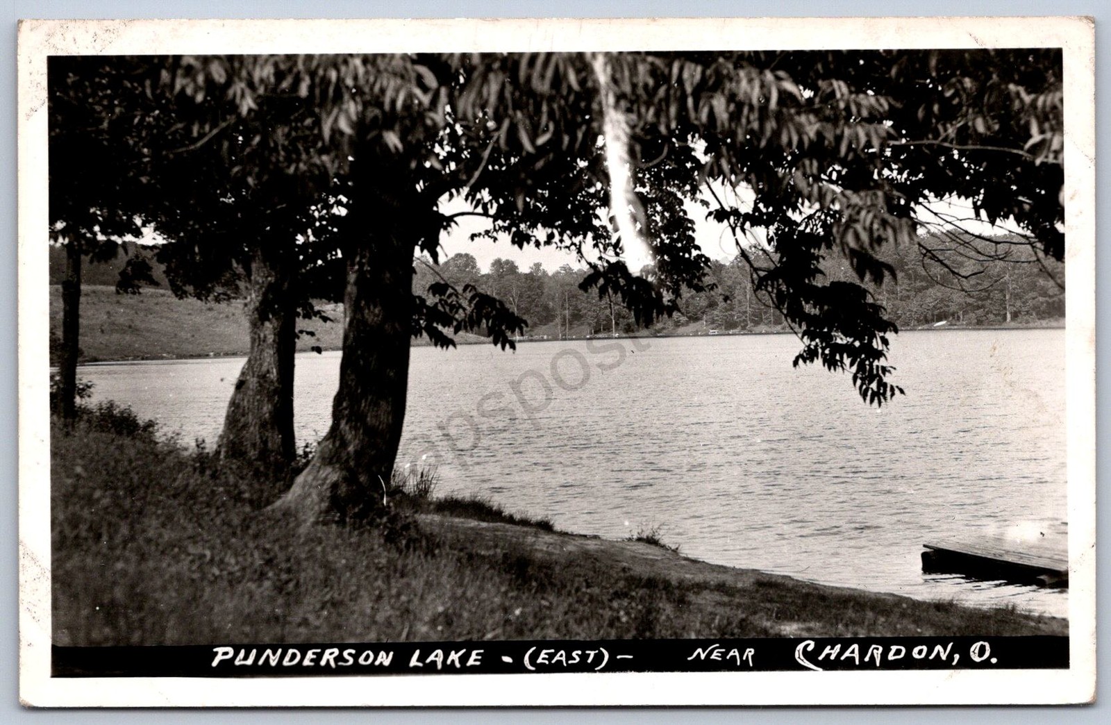K24/ Chardon Ohio RPPC Postcard c1940s Punderson Lake  155
