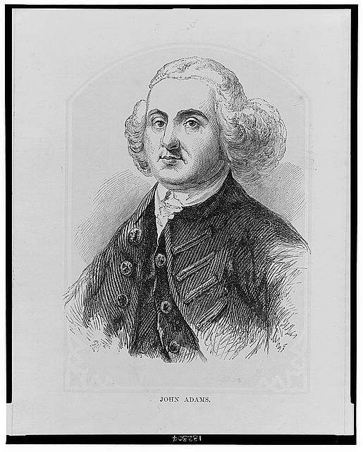 Photo:John Adams Portrait 1870s-1900s Engraving Head and Shoulders