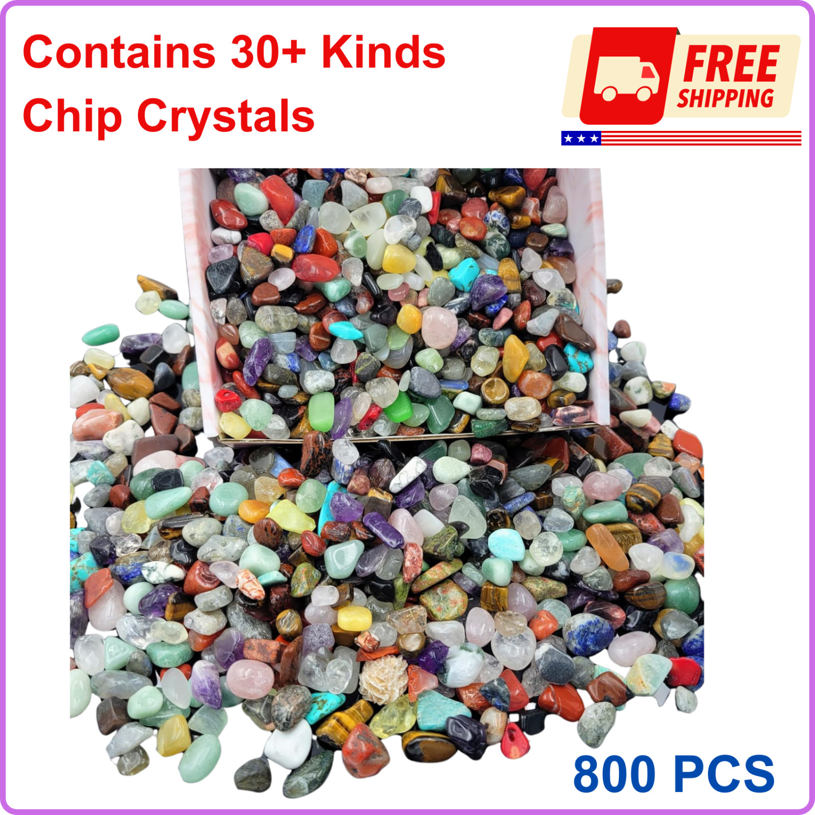 800 Pcs (3lb) Gemstones and Crystals Set, 30 Kinds Bulk Rocks & Minerals Science 800 Pcs (3lb) Gemstones and Crystals Set, 30 Kinds Bulk Rocks & Minerals Science