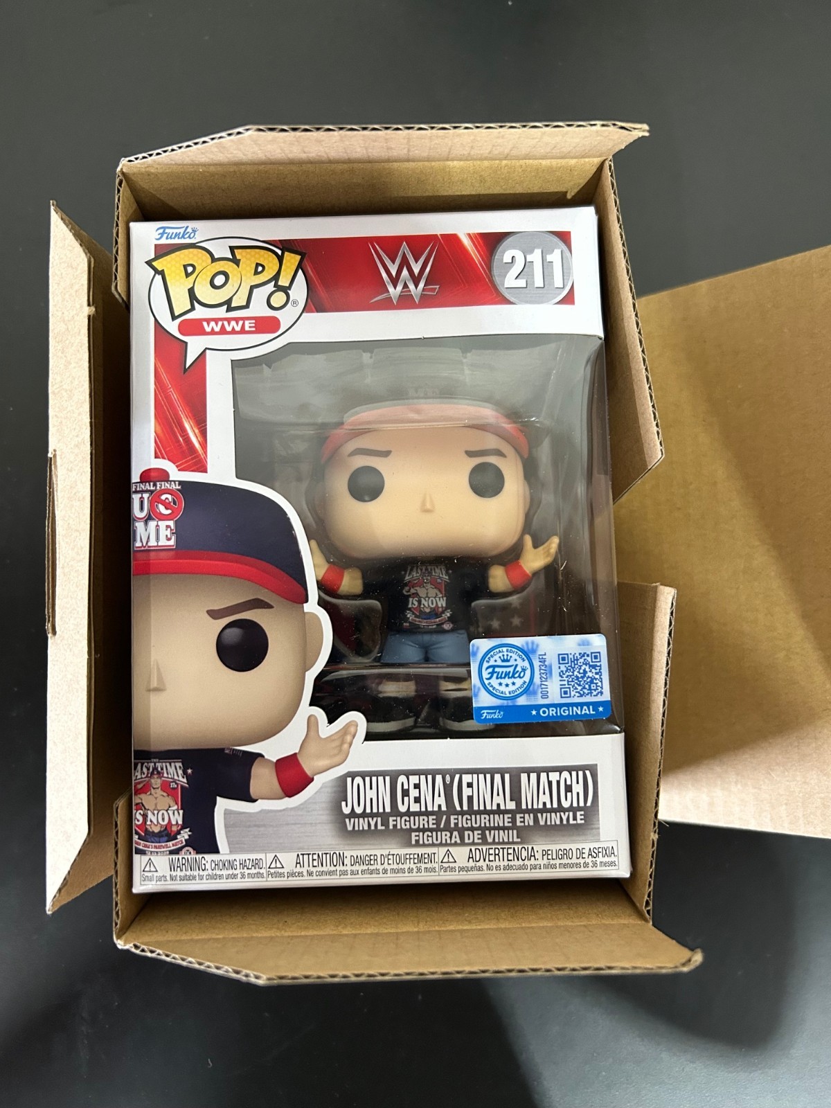 Funko POP John Cena WWE #211 Final Match Special Edition NEW