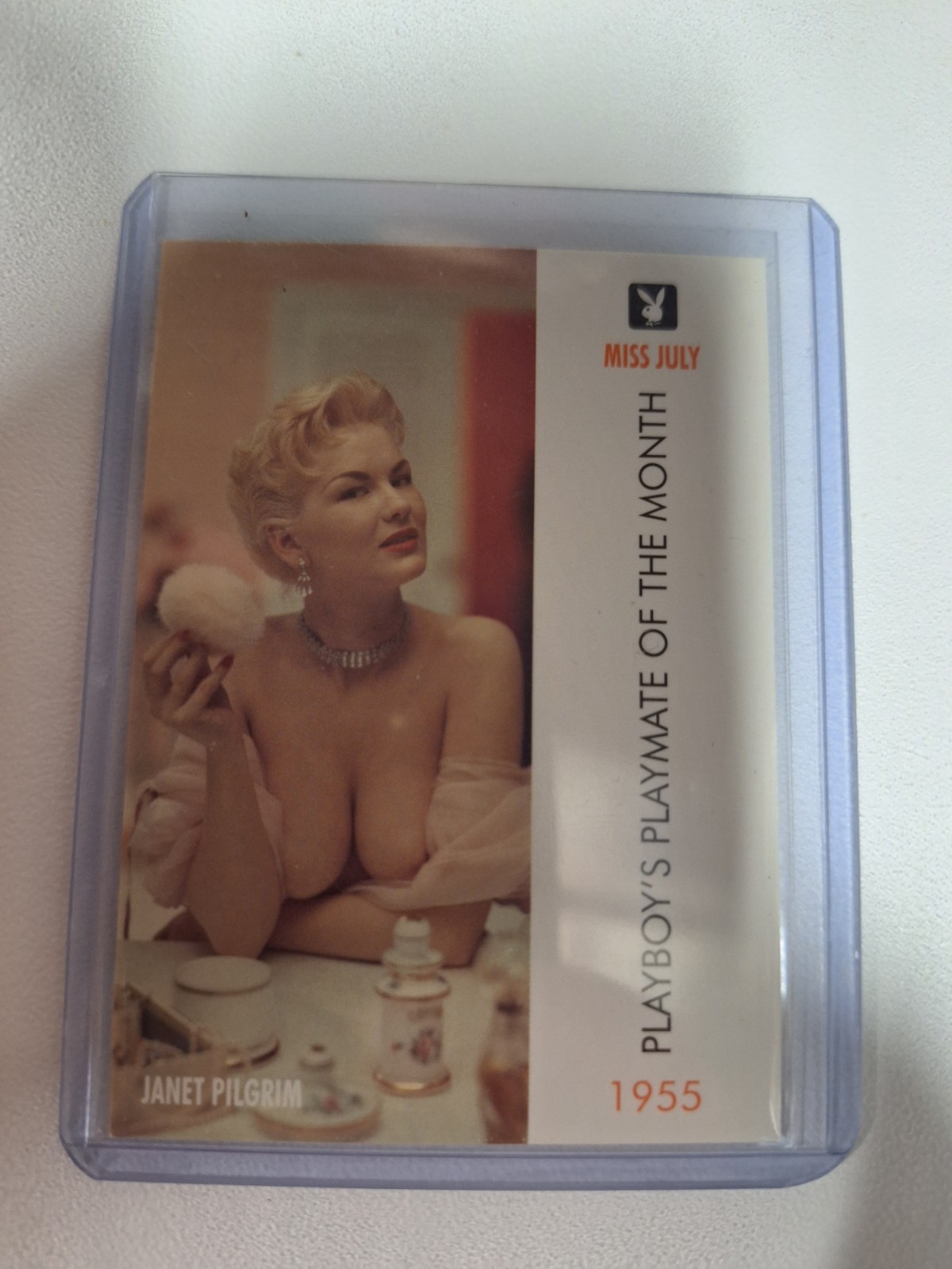 1995 Playboy Centerfold Collector Card July #6 Janet Pilgrim