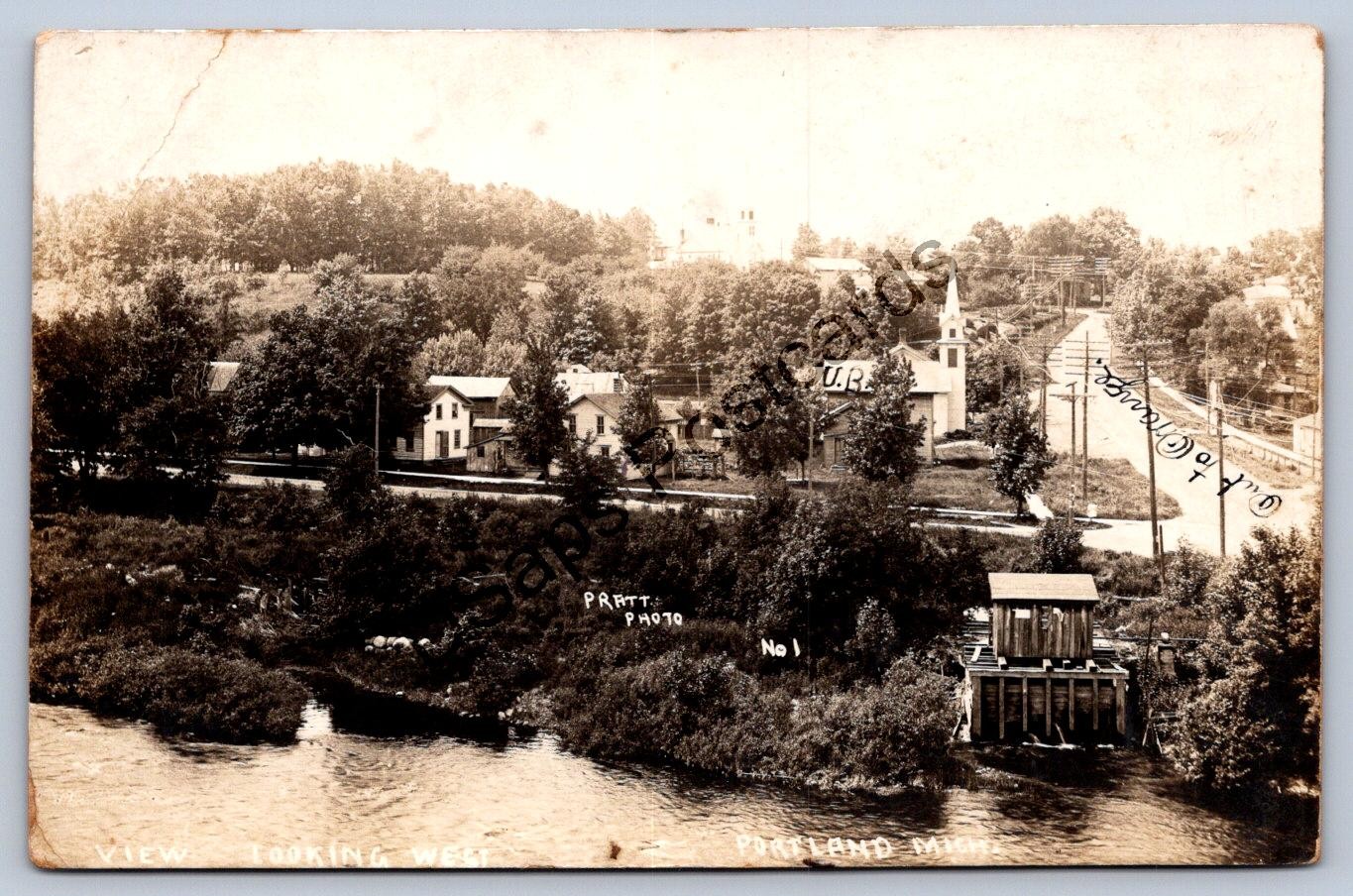 K59/ Portland Michigan RPPC Postcard c1910 U.B. Church Homes 343