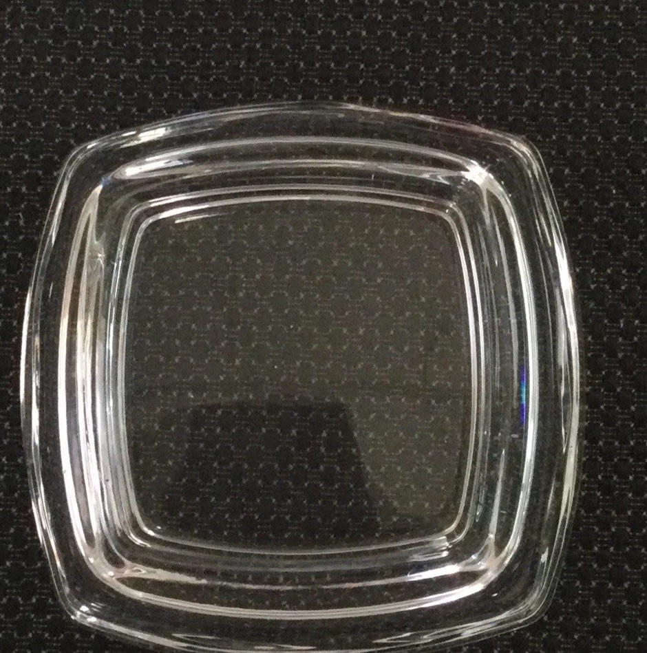 Partylite Oceanscape Pillar Clear Glass Square Candle Holder. Used Excellent  
