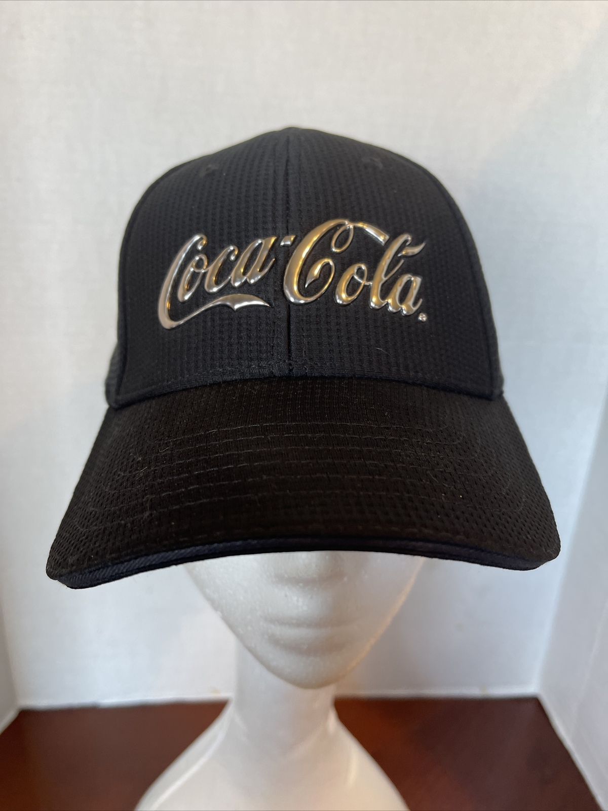 Coca Cola Black Silver Metallic lettering Hat, Baseball Cap